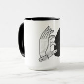 Hand Silhouette Beer Cub Mok (Voorkant links)