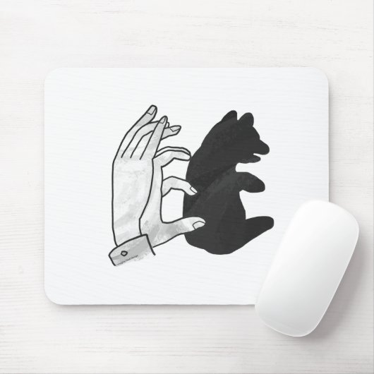 Hand Silhouette Beer Cub Muismat (Met muis)