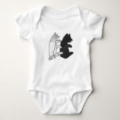 Hand Silhouette Beer Cub Romper (Voorkant)