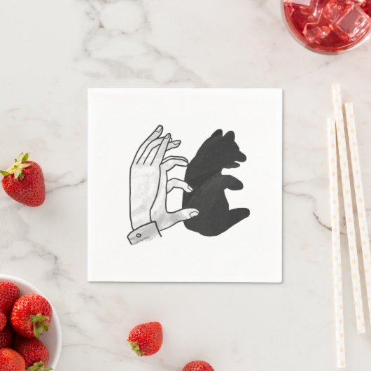 Hand Silhouette Beer Cub Servetten (Insitu)