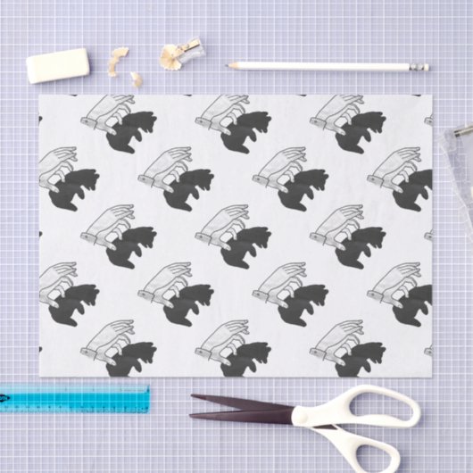 Hand Silhouette Beer Cub Tissuepapier (Craft)