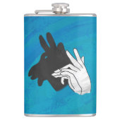 Hand Silhouette Billy Goat Blue Heupfles (Voorkant)