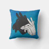 Hand Silhouette Billy Goat Blue Kussen (Achterkant)