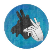Hand Silhouette Billy Goat Blue Snijplank (Voorkant)
