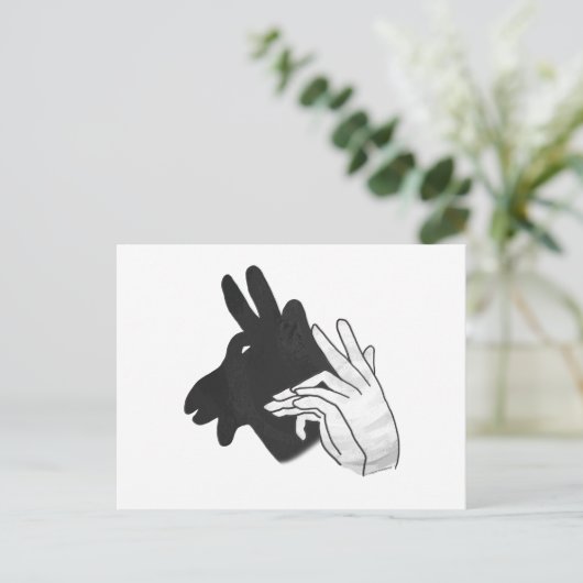 Hand Silhouette Billy Goat Briefkaart (Staand voorkant)