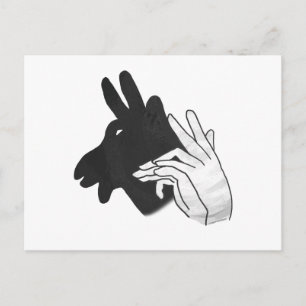 Hand Silhouette Billy Goat Briefkaart