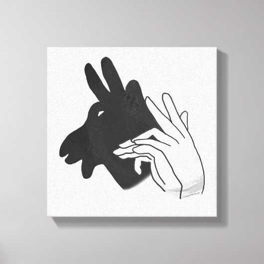 Hand Silhouette Billy Goat Canvas Afdruk (Voorkant)