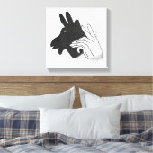 Hand Silhouette Billy Goat Canvas Afdruk (Insitu (Slaapkamer))