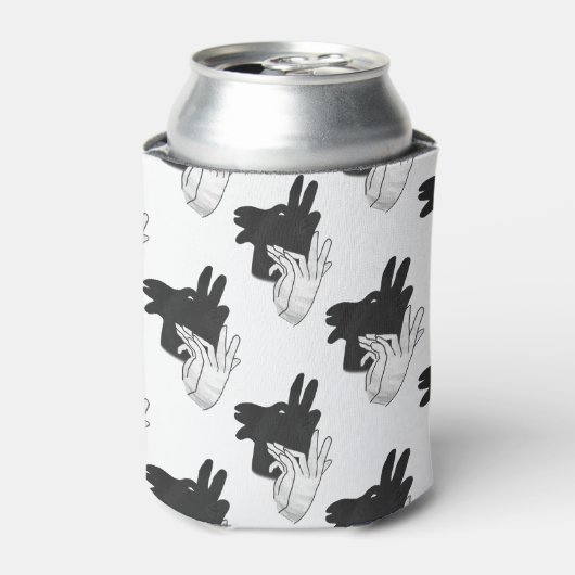 Hand Silhouette Billy Goat Gray Blikjeskoeler (Blikje Voorkant)