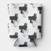 Hand Silhouette Billy Goat Gray Blikjeskoeler (Voorkant)