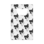 Hand Silhouette Billy Goat Gray Creditkaart Flessenopener (Voorkant)