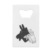 Hand Silhouette Billy Goat Gray Creditkaart Flessenopener (Achterkant)