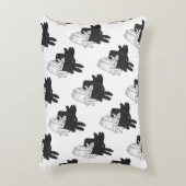 Hand Silhouette Billy Goat Gray Decoratief Kussen (Voorkant(Verticaal))