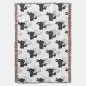 Hand Silhouette Billy Goat Gray Deken (Voorkant Verticaal)