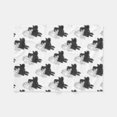 Hand Silhouette Billy Goat Gray Fleece Deken (Voorkant (Horizontaal))