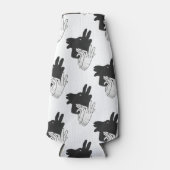 Hand Silhouette Billy Goat Gray Flesjeskoeler (Voorkant)