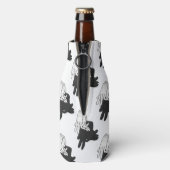 Hand Silhouette Billy Goat Gray Flesjeskoeler (Fles Achterkant)