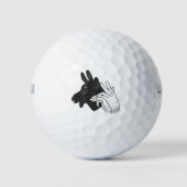 Hand Silhouette Billy Goat Gray Golfballen (Voorkant)