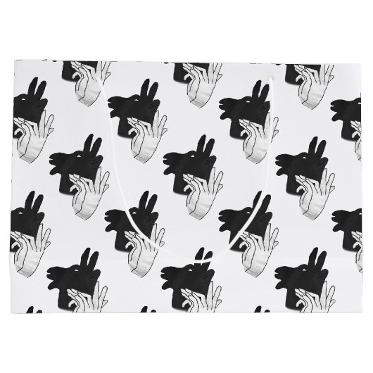 Hand Silhouette Billy Goat Gray Groot Cadeauzakje (Achterkant)