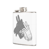 Hand Silhouette Billy Goat Gray Heupfles (Links)