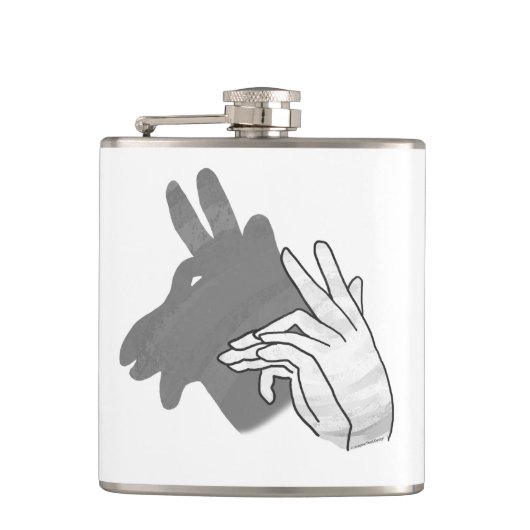 Hand Silhouette Billy Goat Gray Heupfles (Voorkant)