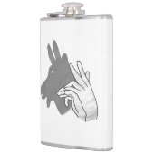 Hand Silhouette Billy Goat Gray Heupfles (Links)