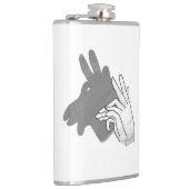 Hand Silhouette Billy Goat Gray Heupfles (Rechts)