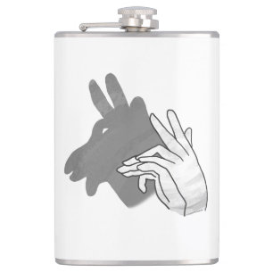 Hand Silhouette Billy Goat Gray Heupfles