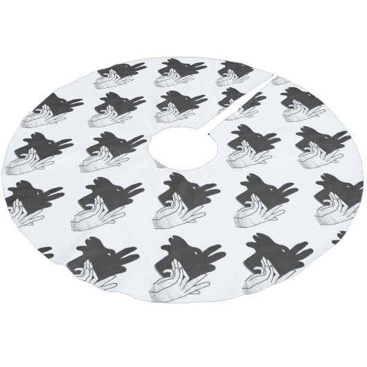 Hand Silhouette Billy Goat Gray Kerstboom Rok (Gekanteld)