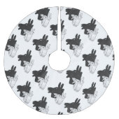 Hand Silhouette Billy Goat Gray Kerstboom Rok (Voorkant)