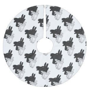 Hand Silhouette Billy Goat Gray Kerstboom Rok