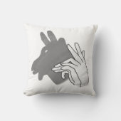 Hand Silhouette Billy Goat Gray Kussen (Voorkant)