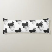 Hand Silhouette Billy Goat Gray Lichaamskussen (Voorkant)