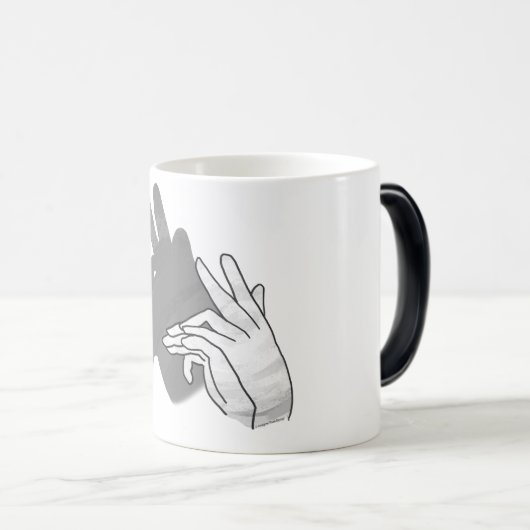 Hand Silhouette Billy Goat Gray Magische Mok (Voorkant rechts)