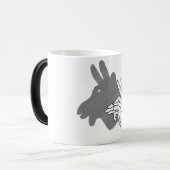 Hand Silhouette Billy Goat Gray Magische Mok (Voorkant links)