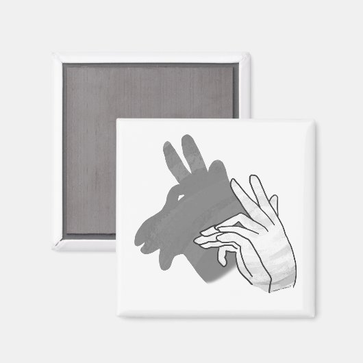 Hand Silhouette Billy Goat Gray Magneet (Voorkant / Achterkant)