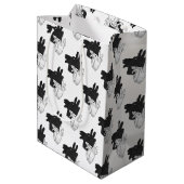 Hand Silhouette Billy Goat Gray Medium Cadeauzakje (Achterkant Gekanteld)