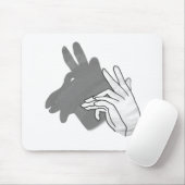 Hand Silhouette Billy Goat Gray Muismat (Met muis)