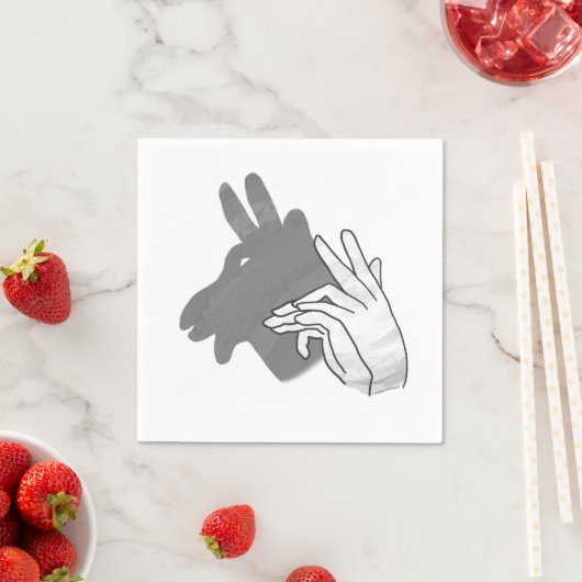 Hand Silhouette Billy Goat Gray Servetten (Insitu)