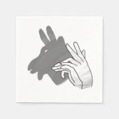 Hand Silhouette Billy Goat Gray Servetten (Voorkant)