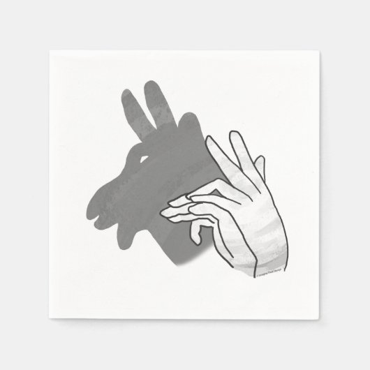 Hand Silhouette Billy Goat Gray Servetten (Voorkant)