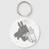 Hand Silhouette Billy Goat Gray Sleutelhanger (Voorkant)