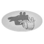 Hand Silhouette Billy Goat Gray Snijplank (Hoek)