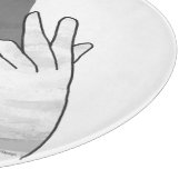 Hand Silhouette Billy Goat Gray Snijplank (Hoek)