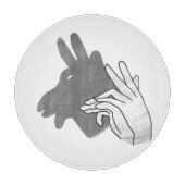 Hand Silhouette Billy Goat Gray Snijplank (Voorkant)