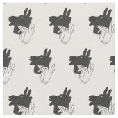 Hand Silhouette Billy Goat Gray Stof (Close Up)