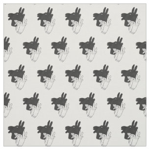 Hand Silhouette Billy Goat Gray Stof