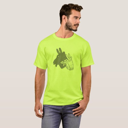 Hand Silhouette Billy Goat Gray T-shirt (Voorkant volledig)