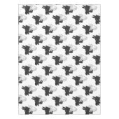 Hand Silhouette Billy Goat Gray Tafelkleed (Voorkant)