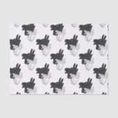 Hand Silhouette Billy Goat Gray Tissuepapier (Voorkant)